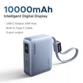 10000mAh Fast Charging Power Bank with Built-in Cable - Tidesmit 33W 10000mAh Tidesmit
