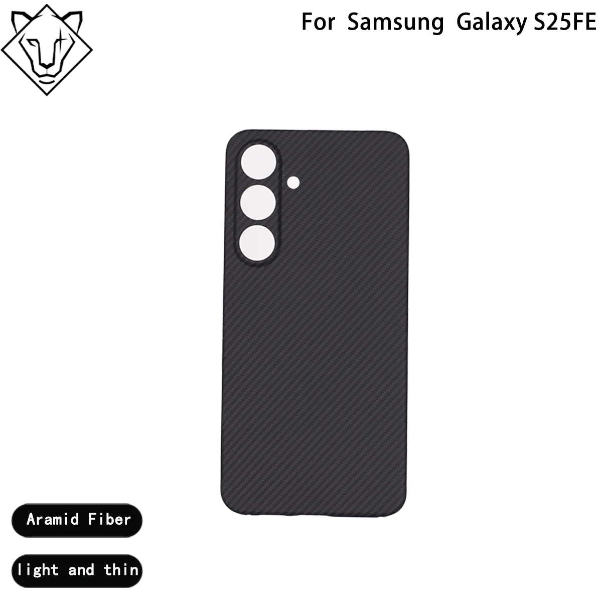 Samsung Galaxy S25 FE Aramid Fiber Case: Slim Military-Grade Protection 600D Fine Hole CN Tidesmit