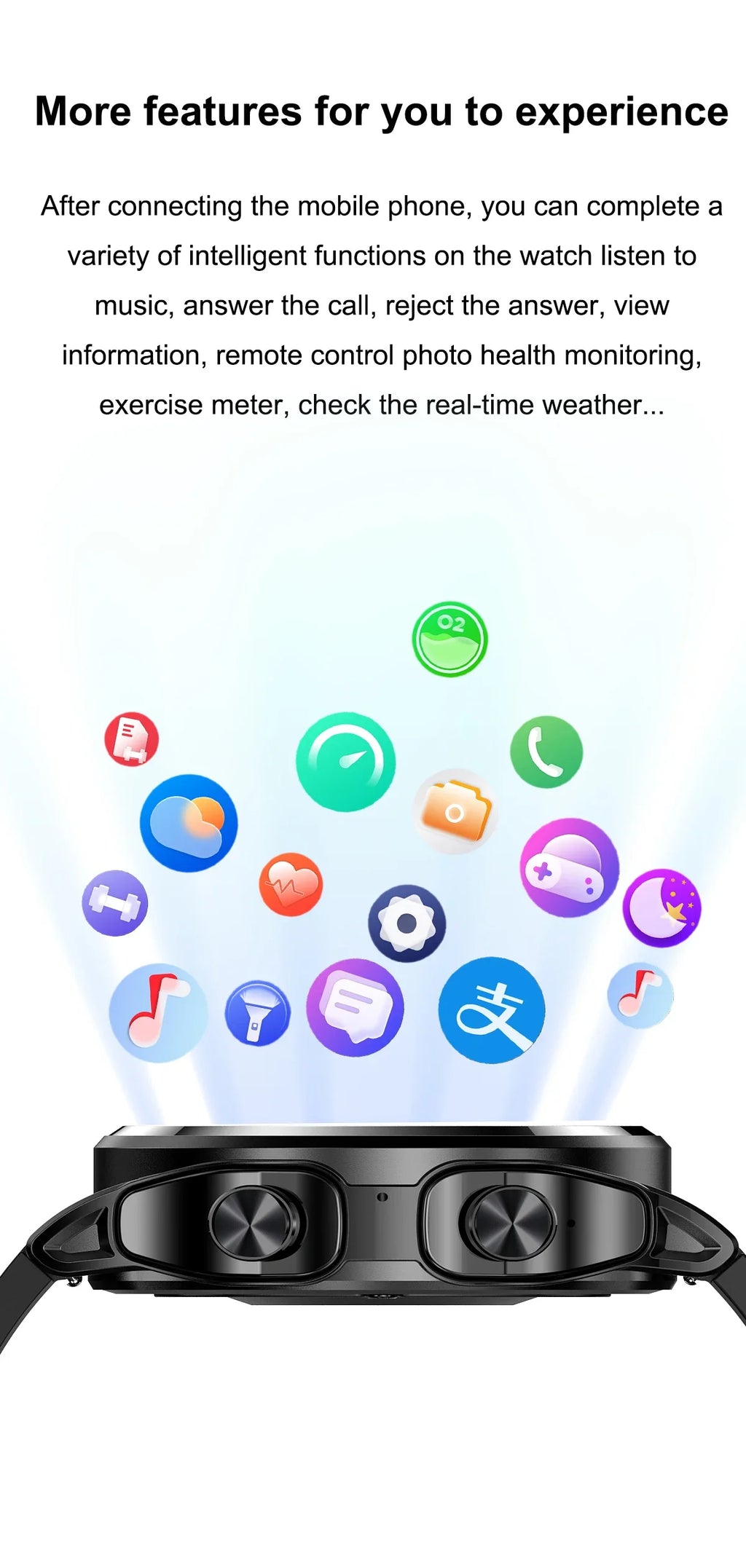New NFC Smartwatch TWS Bluetooth Headset Two-In-One 1.39HD Display IP67 Waterproof Heart Rate Monitor Male Sports Smartwarch