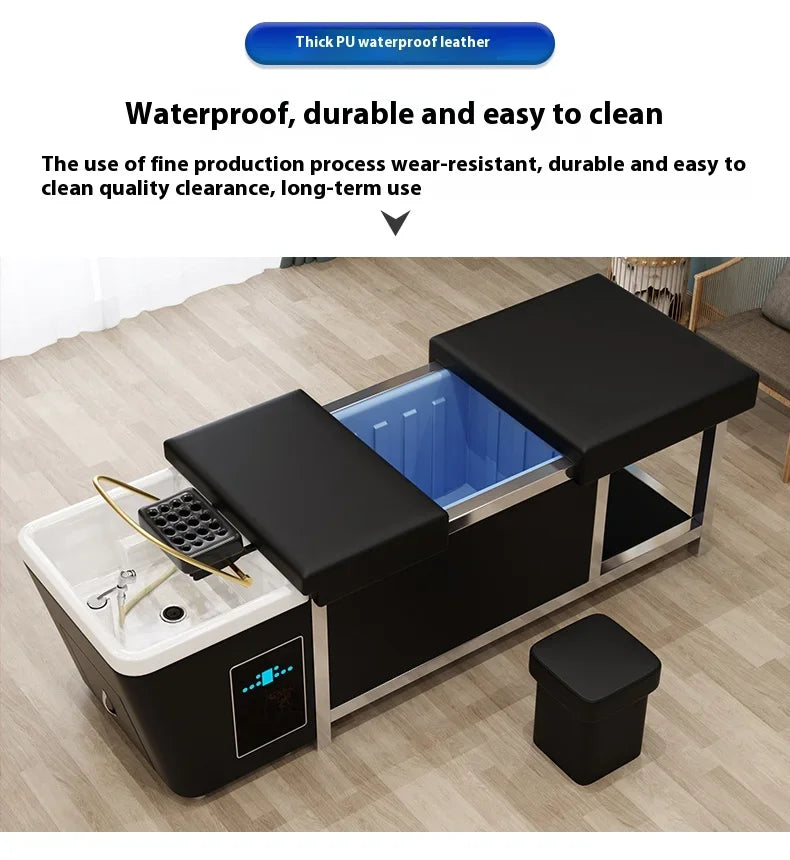 Massage Shampoo Bed with 90L Tank - Professional Salon Spa Station Massage Chairs Tidesmit