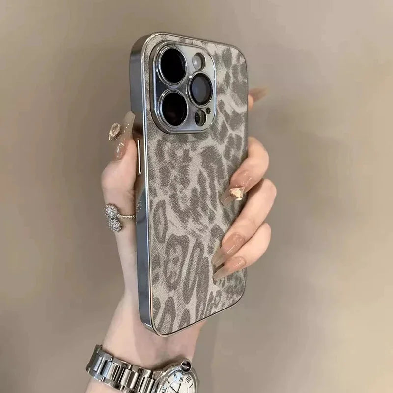 Leopard Print iPhone Case | Shock-Absorbing Drop Protection GRAY Tidesmit