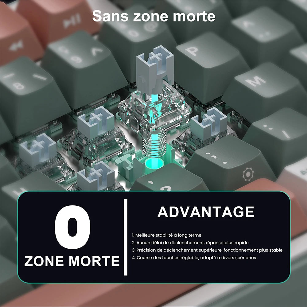 RK ROYAL KLUDGE RK C98 Magnetic Keyboard 0.01mm Rapid Trigg 8K SOCD/Rs 0.125ms PBT RGB Wired Mechanical Esports Gaming Keyboard