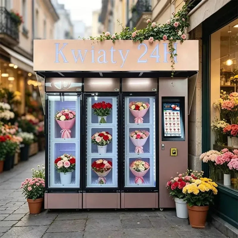 Tidesmit Flower Vending Machine Glass Display
