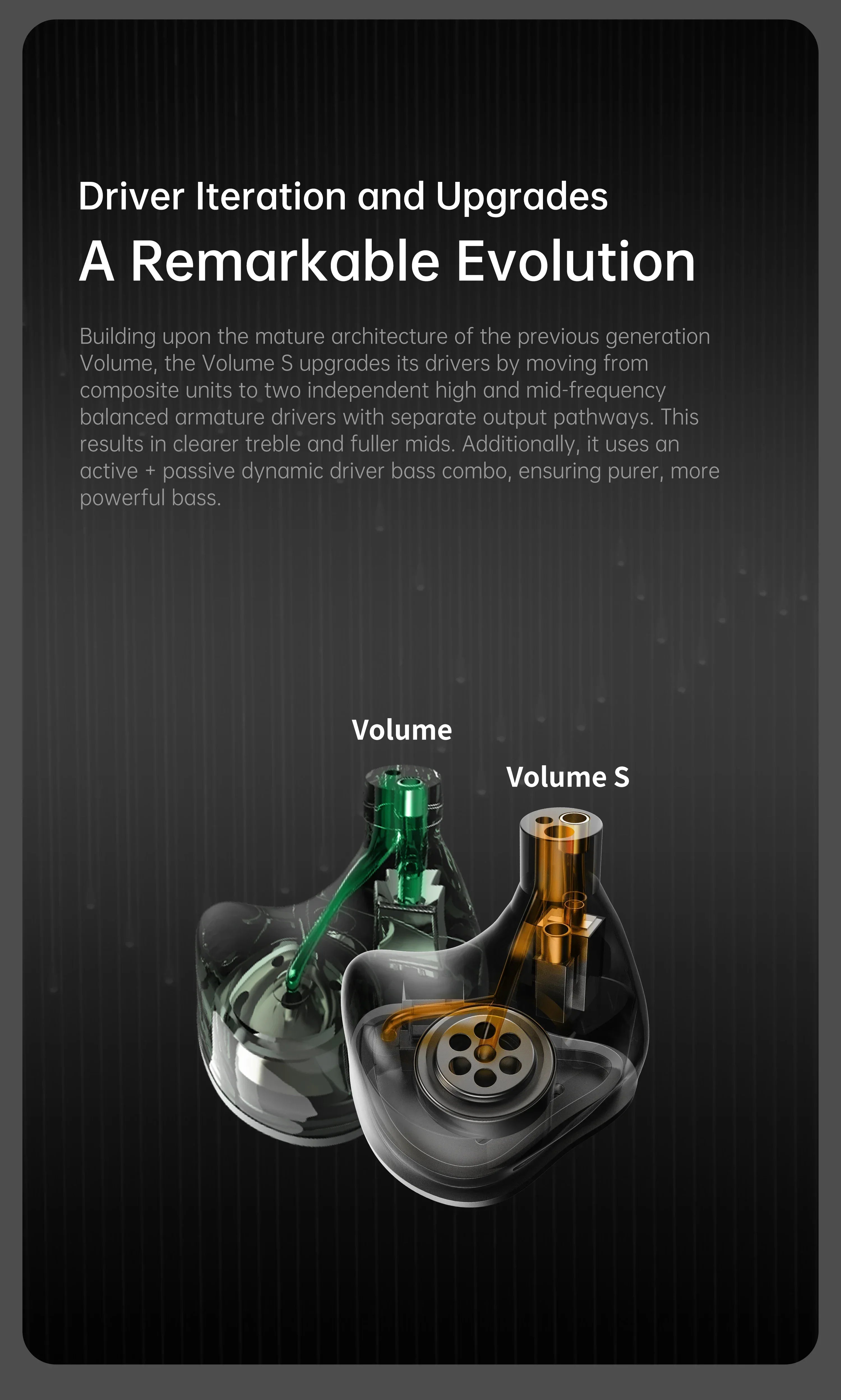 Softears Volume Hybrid Quad-Driver IEMs Black | Tidesmit Tidesmit