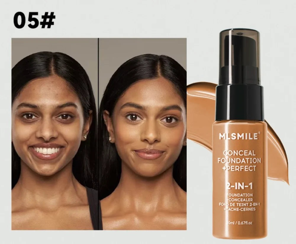Tidesmit matte liquid foundation for oil control and long-lasting full coverage face makeup texture close-up