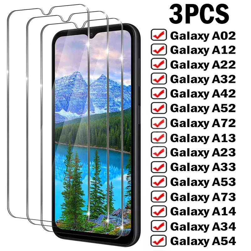 Samsung Galaxy A54 Screen Protector 3 Pack - 9H Tempered Glass 3Pcs Glass Tidesmit
