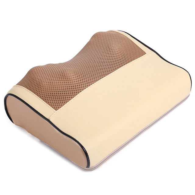 Electric Massager with Infrared Heat Deep Tissue Pillow - EU Plug Beige Massage Cushion Beige Tidesmit