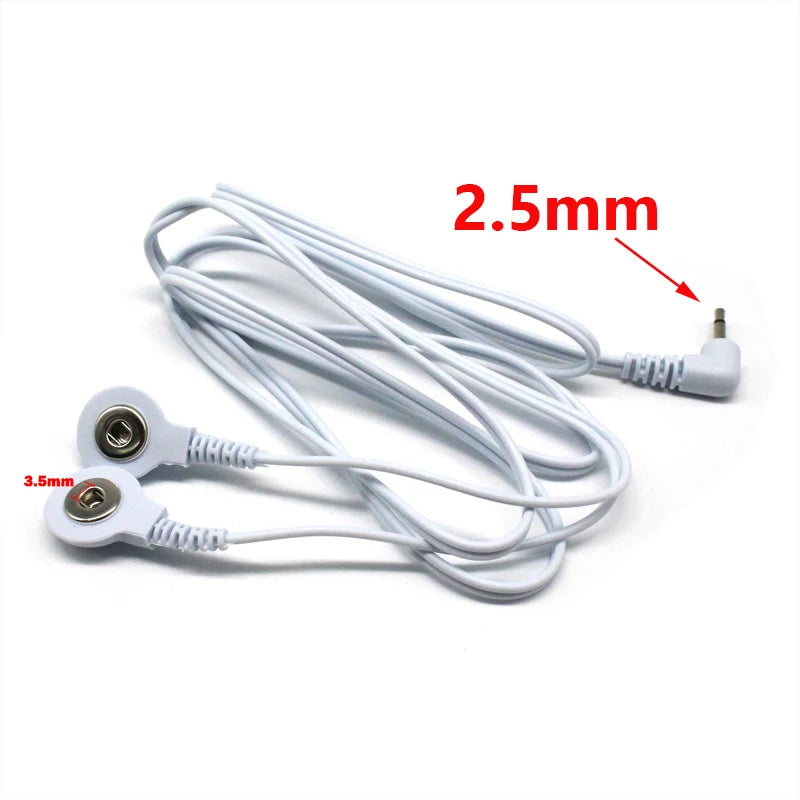 TENS Unit Lead Wire Replacement Cable for Electric Massagers Body Shaping Massage Equipment 1pcs 2.5mm2 way Tidesmit