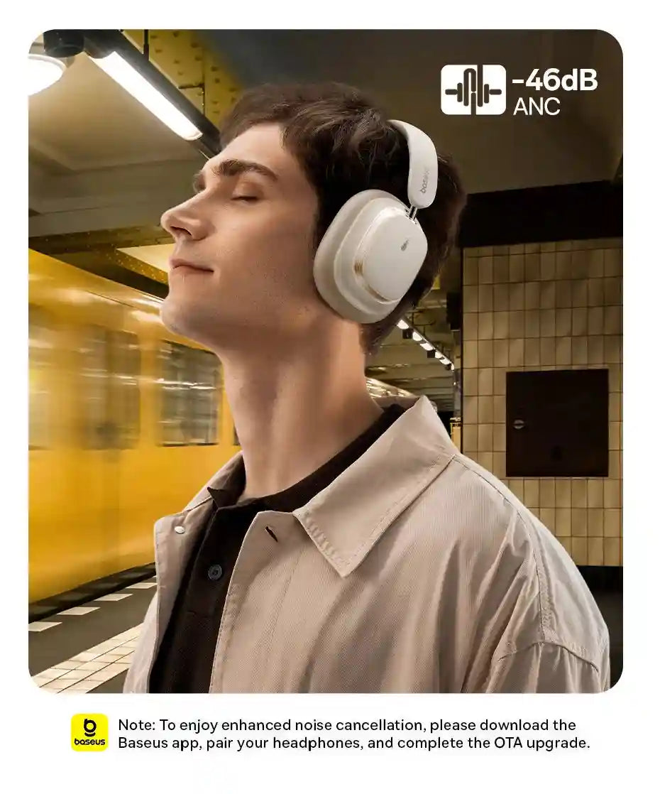 Wireless Headphones with Active Noise Cancellation & 120H Battery Tidesmit