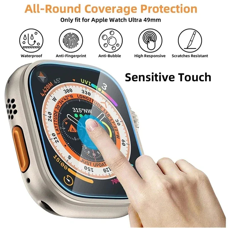 Apple Watch Ultra 49mm Screen Protector - HD Tempered Glass Film Tidesmit