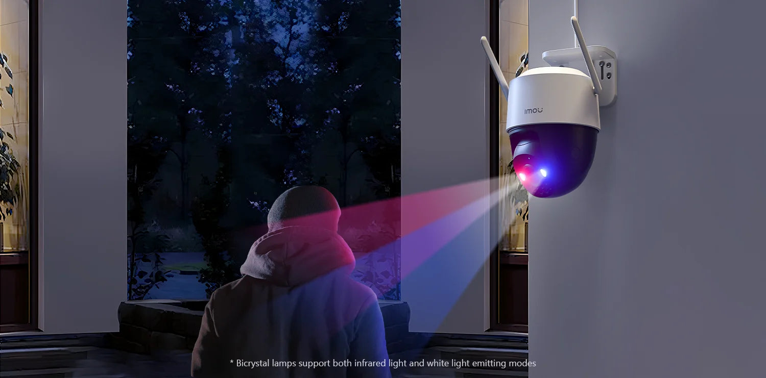 IMOU Cruiser SC 3MP WiFi Camera Red-Blue Warning Lights Outdoor Security Camera Full-Color Night Vision AI Human Detection IP66