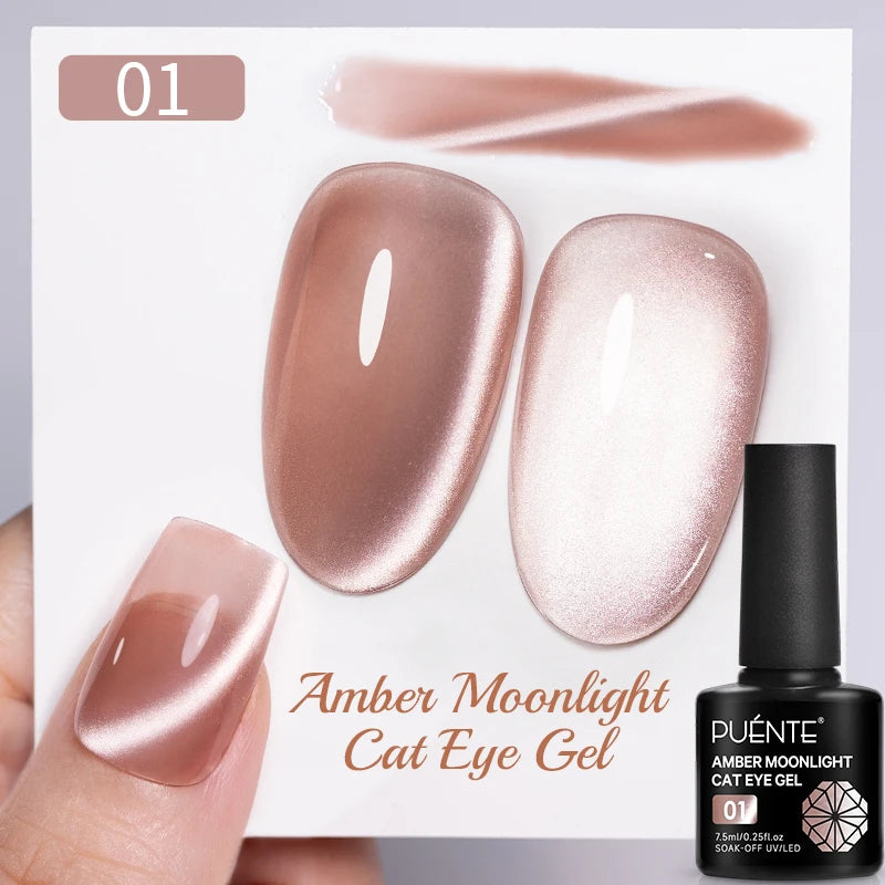 Cat Eye Magnetic Gel Polish 7.5ml - Professional Long-Lasting Nail Art Permanent Makeup Machines Amber moonlight cat1