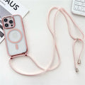 Crossbody Phone Case for iPhone 16 Pro Max with Adjustable Lanyard Rose Gold Tidesmit