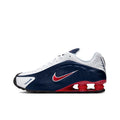 Nike Shox R4 Slip Resistant Abrasion Resistant Low top Casual Running Shoes Unisex Blue White HQ1988-400