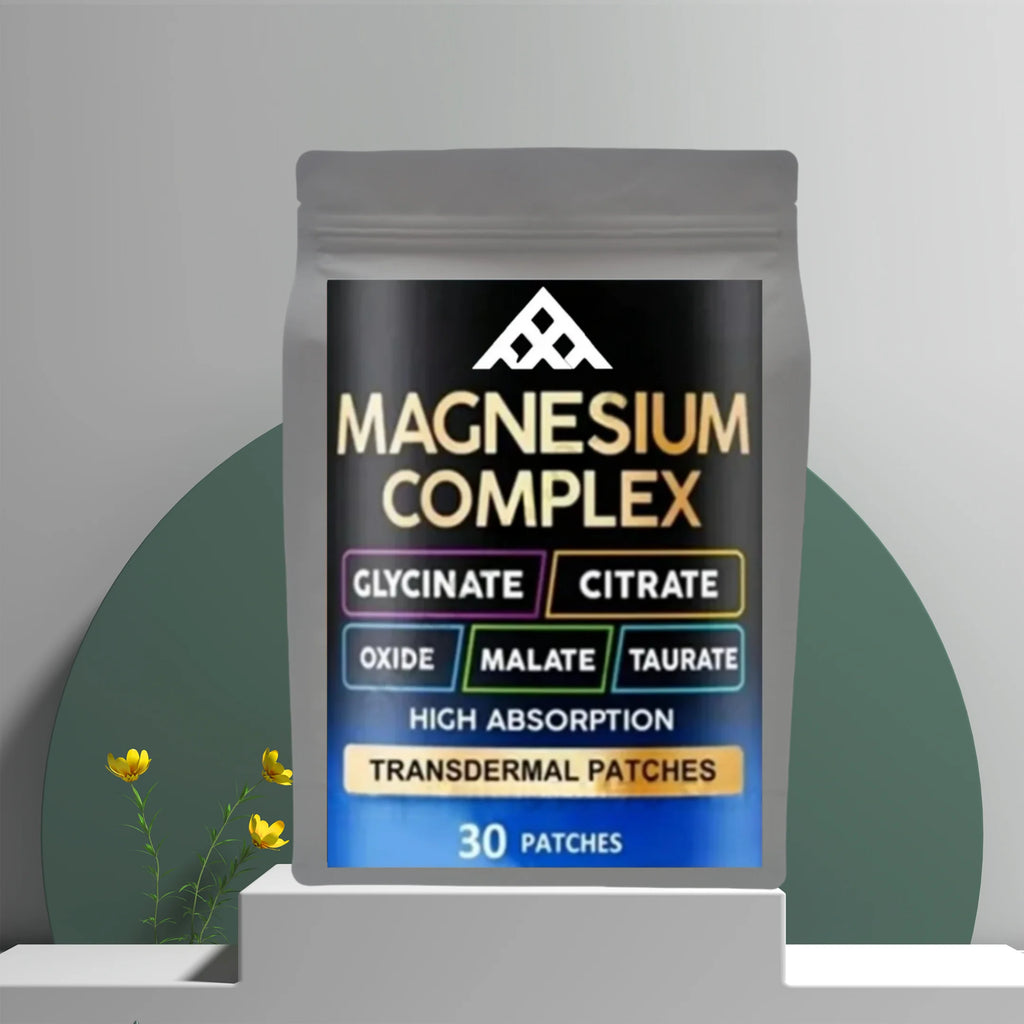5-in-1 Magnesium Complex Transdermal Patches (30 Patches) – Relieve Stress, Support Muscles & Heart, Skin-Friendly Sleep Aid