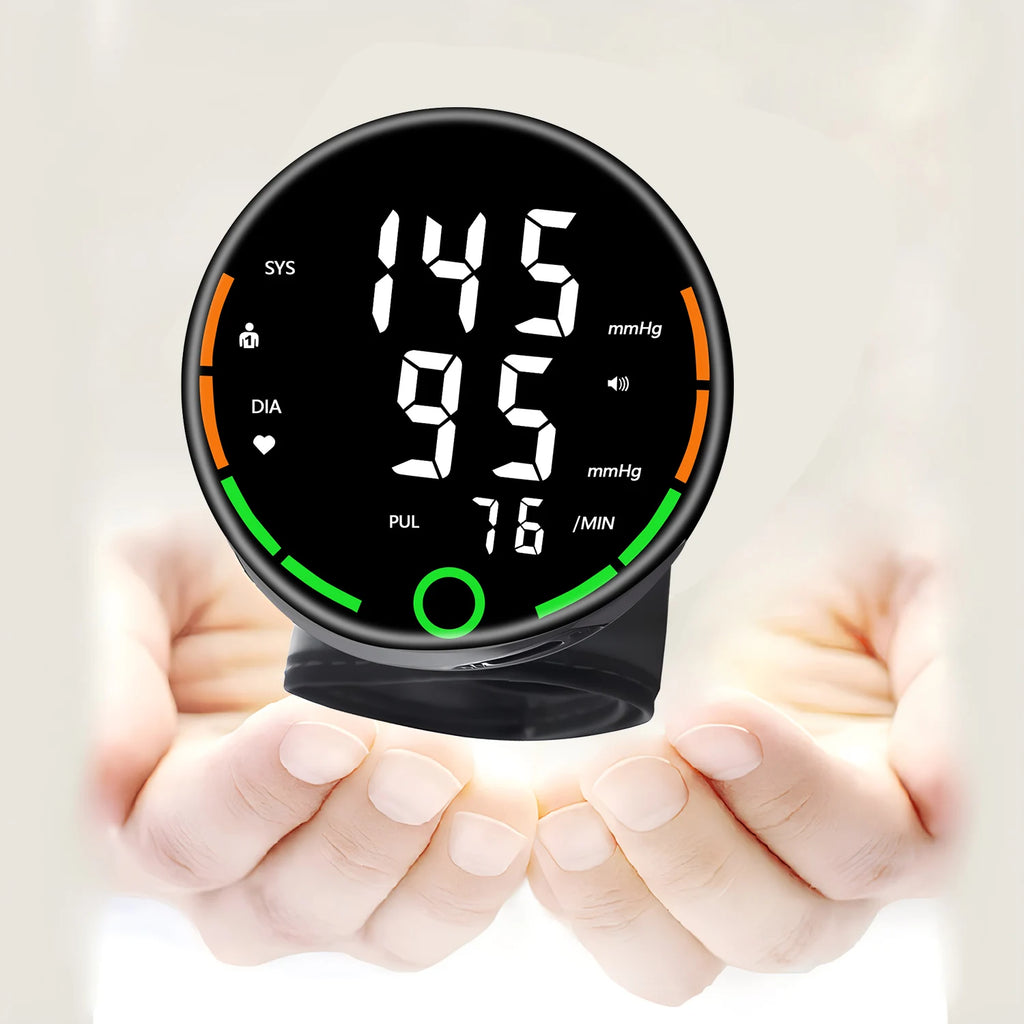 Automatic Digital Wrist Blood Pressure Monitor Sphygmomanometer Tonometer Tensiometer Heart Rate Pulse Meter BP Monitor Health