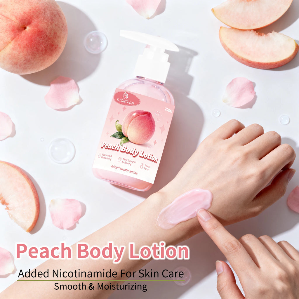 Peach Niacinamide Body Lotion, Fruity Fragrance, Hydrates And Moisturizes The Skin, Smooth And Easily Absorbed