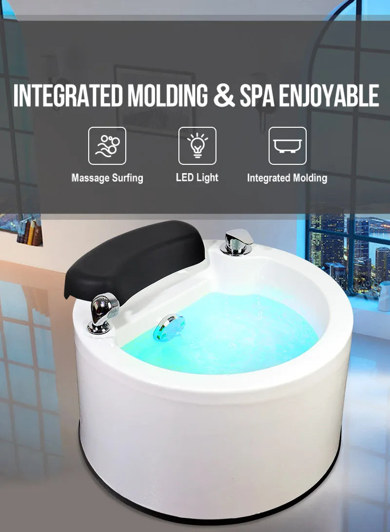 Electric Pedicure Foot Bath Basin - Professional Heat Therapy Massager Massage Chairs Tidesmit