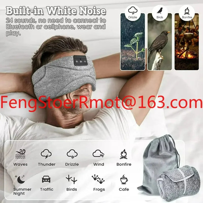 Bluetooth Sleep Mask with Integrated White Noise Headphones Tidesmit