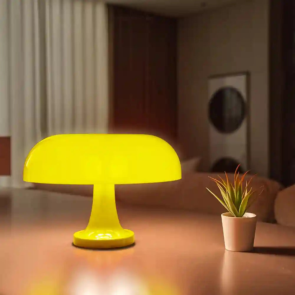 Mushroom Table Lamp - Bauhaus Bedside LED Light, 25cm Adjustable Desk Lamp Tidesmit