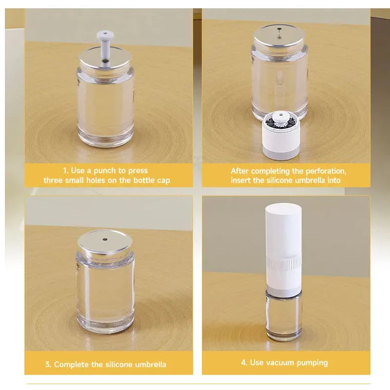 Kitchen Handheld Vacuum Sealer for Food Vaccum Sealing Portable Air Remover for Sous Vide Bags Clothes Storage Bag Containers