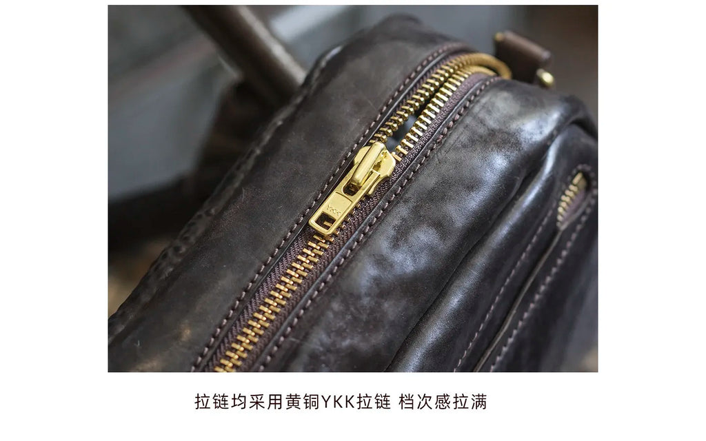 casual luxury padded genuine leather men's crossbody bag fashion vintage designer handmade real cow leather shoulder bag