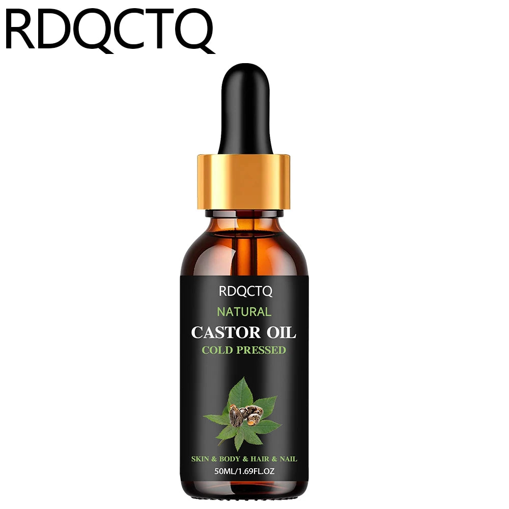 Organic Castor Oil Cold Pressed - Natural Moisturizer for DIY Skin Care & Hair Treatment Natural Carrier Oil