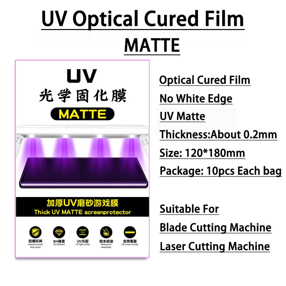 50PCS TPU Flexible Hydrogel Film Straight Curved Screen Protector Cutting Machine Universal Mobile Phone Screen Protective Film