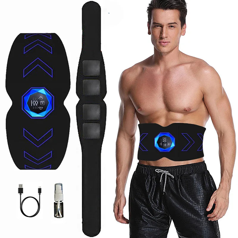 EMS Abdominal Toner Belt - Rechargeable Wireless Muscle Stimulator Body Shaping Massage Equipment Tidesmit