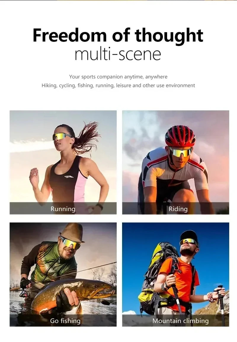Bluetooth Cycling Sunglasses with Spatial Audio - Tidesmit Black Tidesmit
