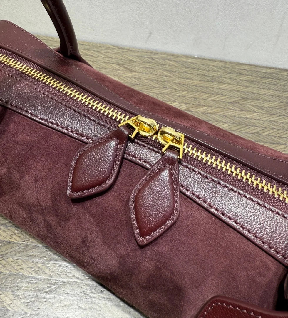 2026 high-quality genuine leather sausage bag, high-end customized high silk gloss leather handbag, women's shoulder bag