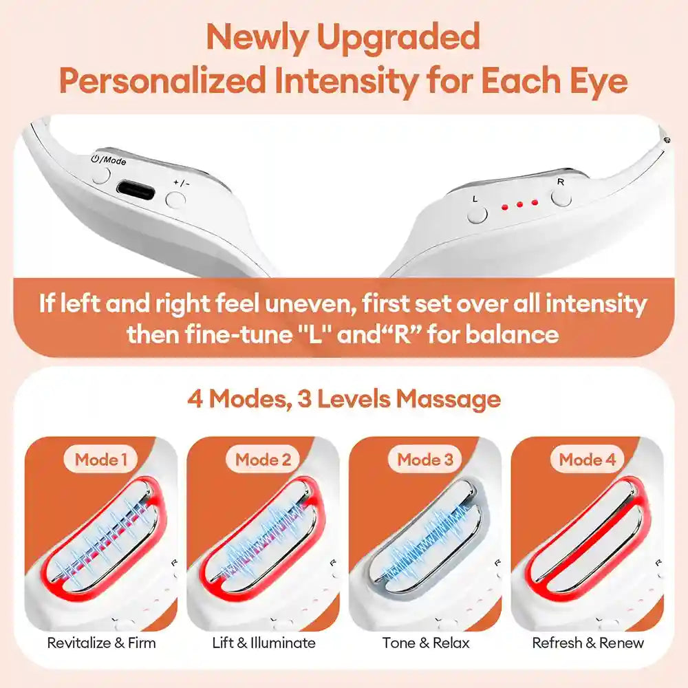 3D Heated Eye Massager Glasses - Portable Fatigue Relief USB Device Eye Massage Instrument Tidesmit