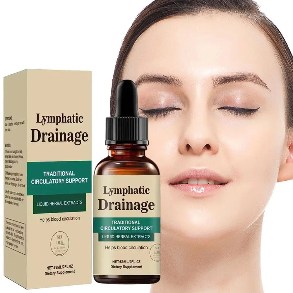 Tidesmit Natural Herbal Lymphatic Drainage Drops: Fast-absorbing liquid detox supplement for blood circulation and swelling.