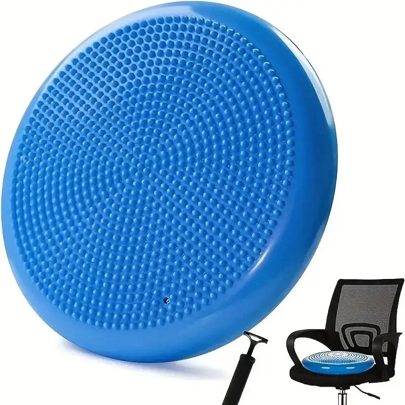 Anti-burst Inflatable Balance Pad Thickened Massage Cushion Yoga Fitness Mat for Home Pilates Workout