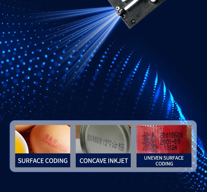 Manufacturer Direct Sales High-speed Touch Screen 6-line Small Character Inkjet Printer QR Code Production Date Barcode Printer