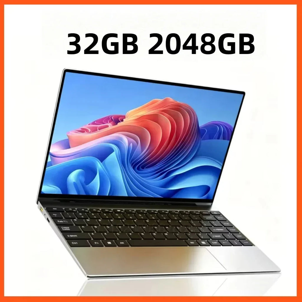 Cost Saving Home Office Stable Business Laptop 14.1 Inch 120Hz IPS Screen Intel 4405U 5000mAh 32GB 2TB SSD Backlit Keyboard