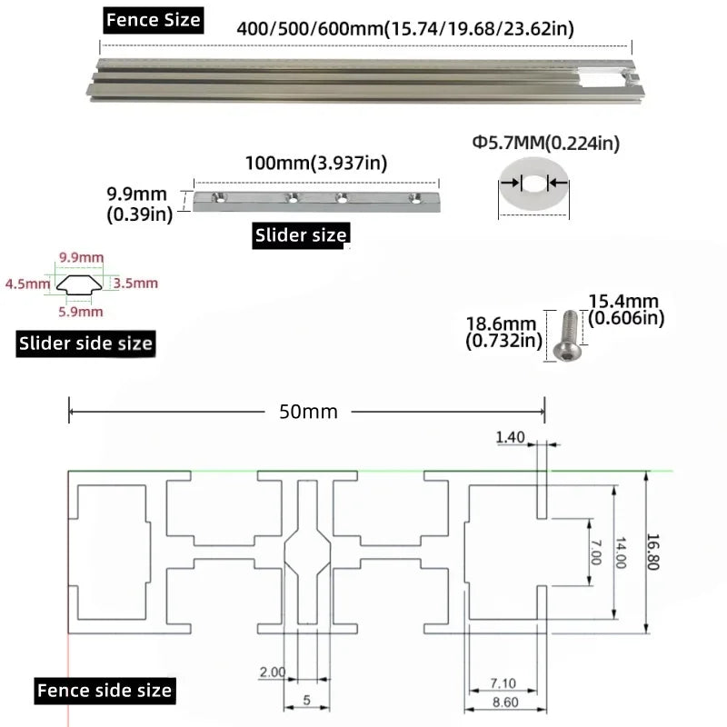 Milling Groove Trimming Machine Engraving Guide Rail Adjustable Backing Auxiliary Guide Rail Bracket DIY Woodworking Tools