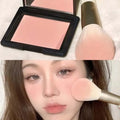 Tidesmit monochrome matte blusher palette texture close-up showing soft silky long-lasting natural nude cheek powder
