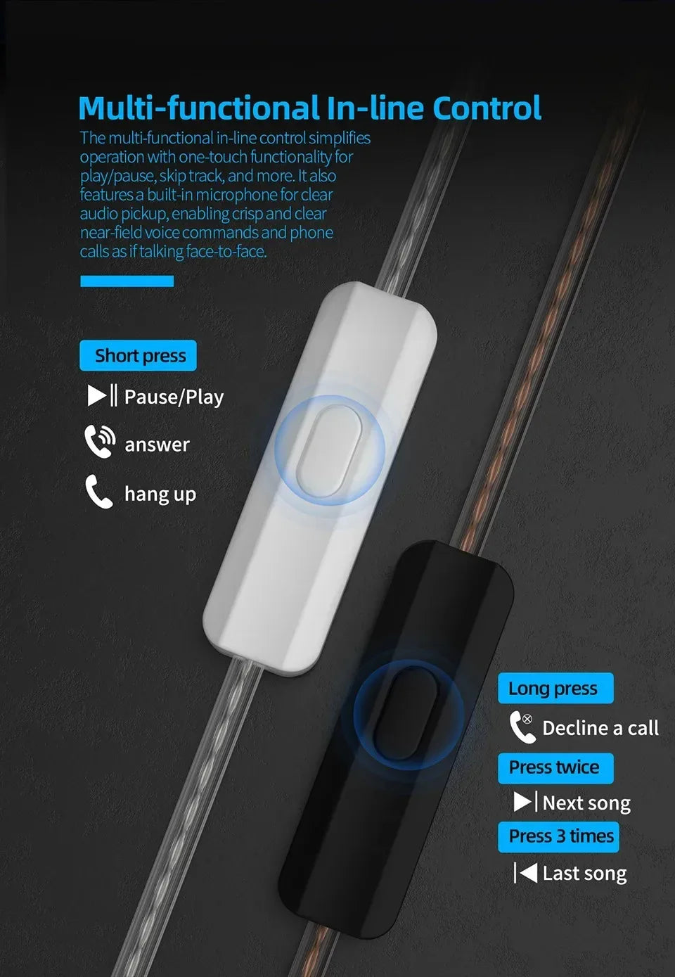 KZ EDC Pro HiFi In-Ear Monitor Wired Earphones by Tidesmit Tidesmit