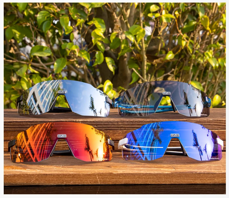 Kapvoe New Cycling Glasses  Men UV400 Sports Running Sunglasses Women Outdoor Drving Hiking Riding Goggles MTB Bicycle Eyewear