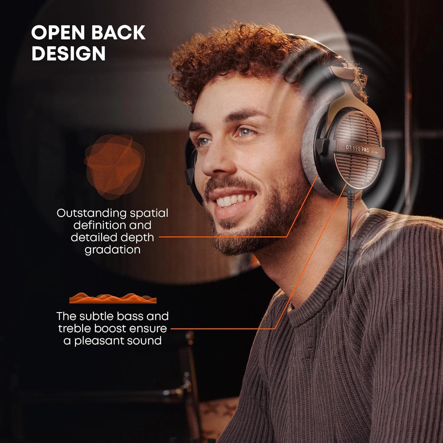 DT990 PRO Studio Headphones: Over-Ear Open-Back for Precise Mixing Tidesmit