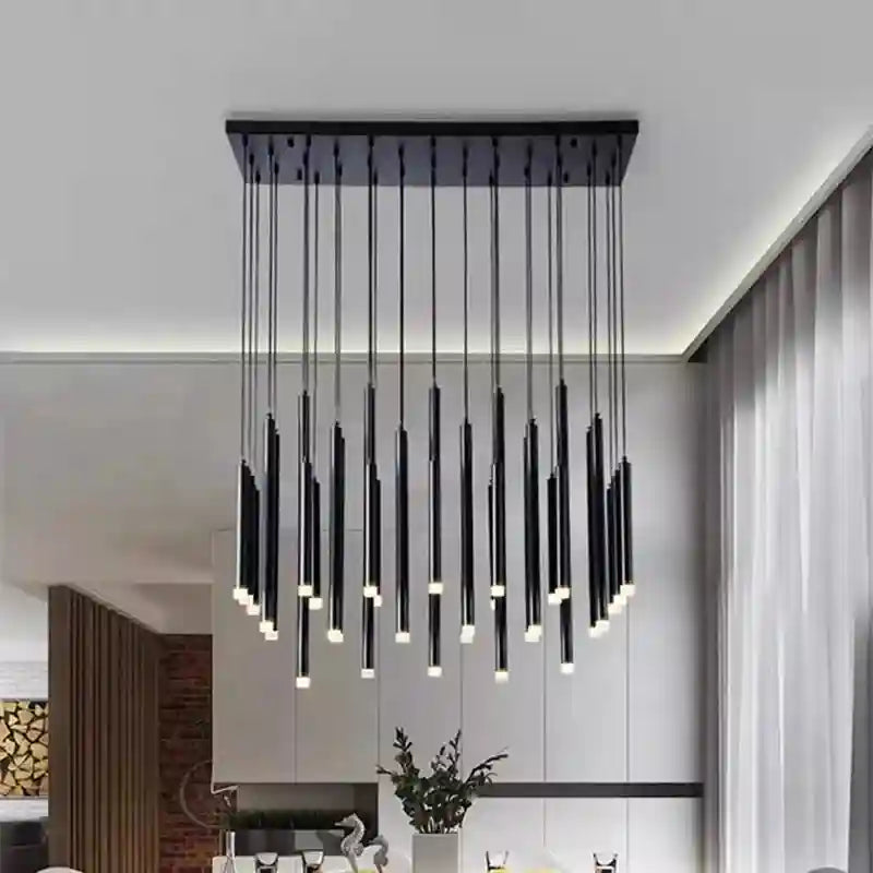 Crystal Stair LED Ring Light | Modern Dimmable Hanging Chandelier Tidesmit