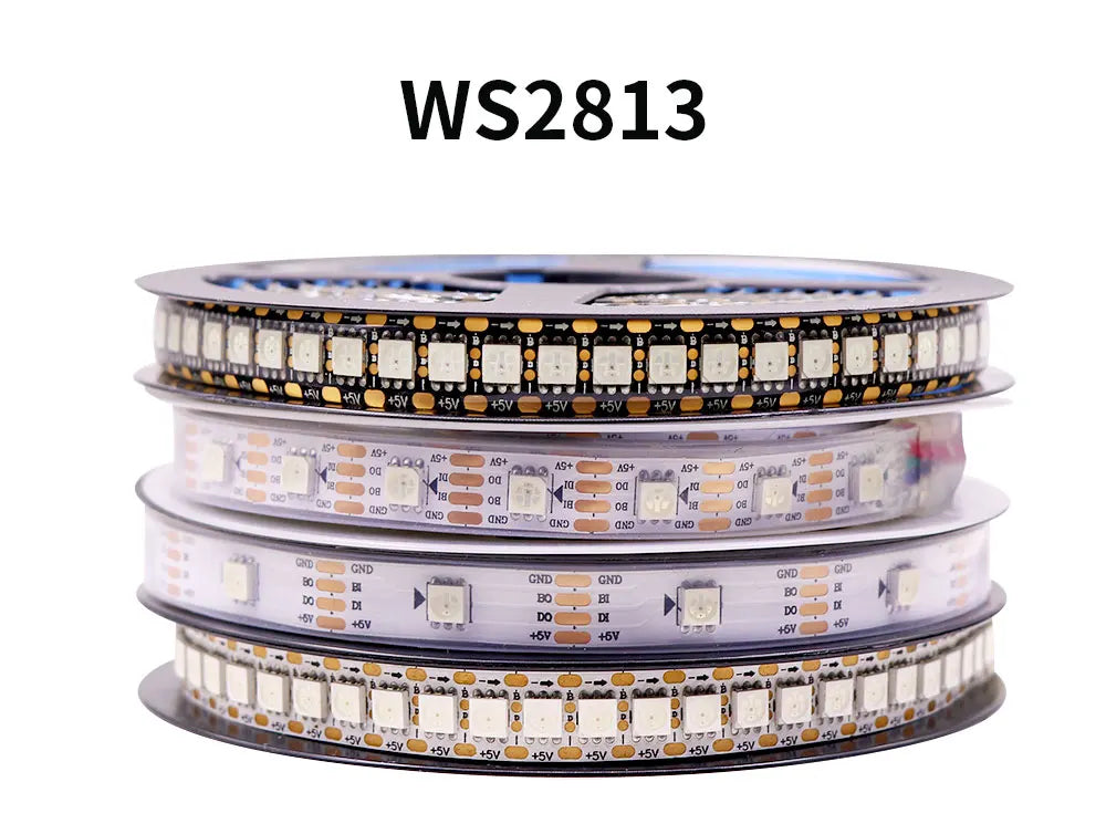 WS2811 WS2812 WS2813 WS2815 DC 5V 12V Color-Changing Addressable and Programmable LED Light Strips for Colorful Lighting