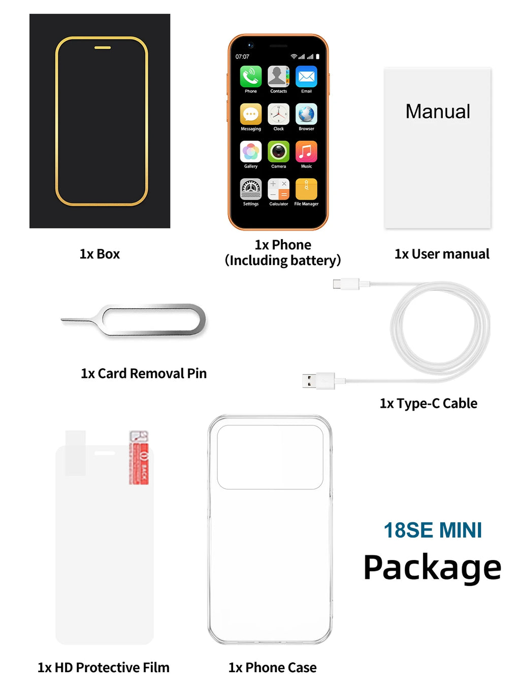 SERVO 18SE mini Smartphone 3.0inch HD Display 3G WCDMA 2GB+16GB GPS Android Small Portable Cellphone Dual SIM Standby Play Store