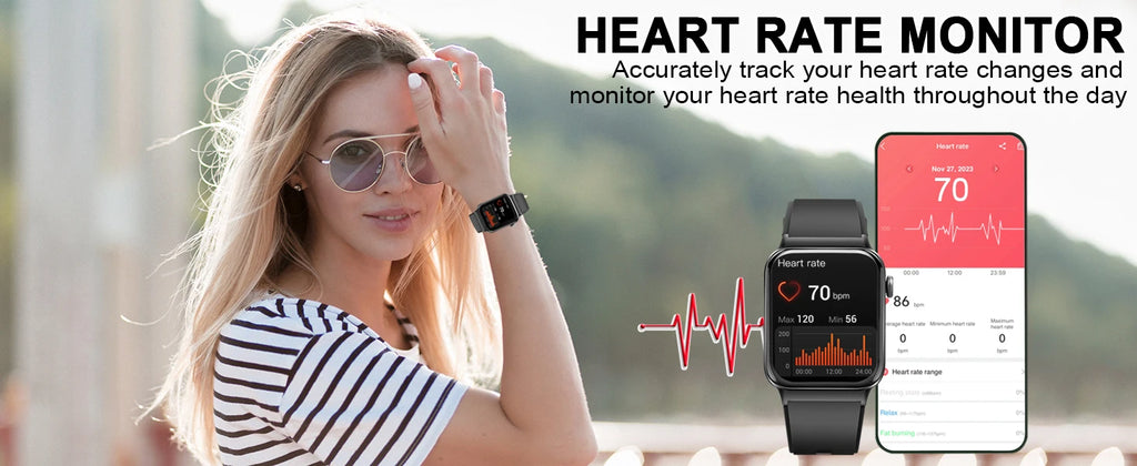 T50 1.85" Ultra Thin Smartwatch (Answer/Make Call), IP68 Waterproof Fitness Tracker, 100+Sport Modes, Heart Rate/Sleep Monito.