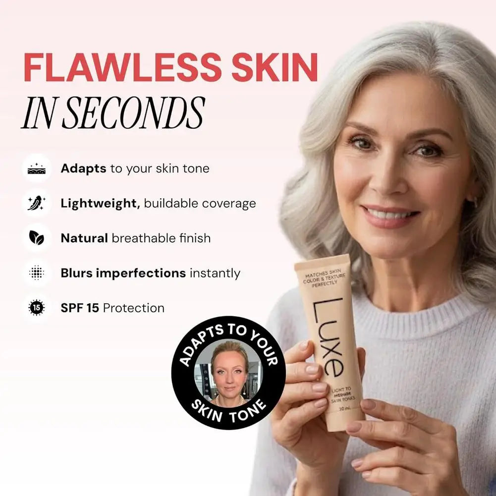 Tidesmit color changing waterproof foundation for full coverage of acne scars and even skin tone texture close-up