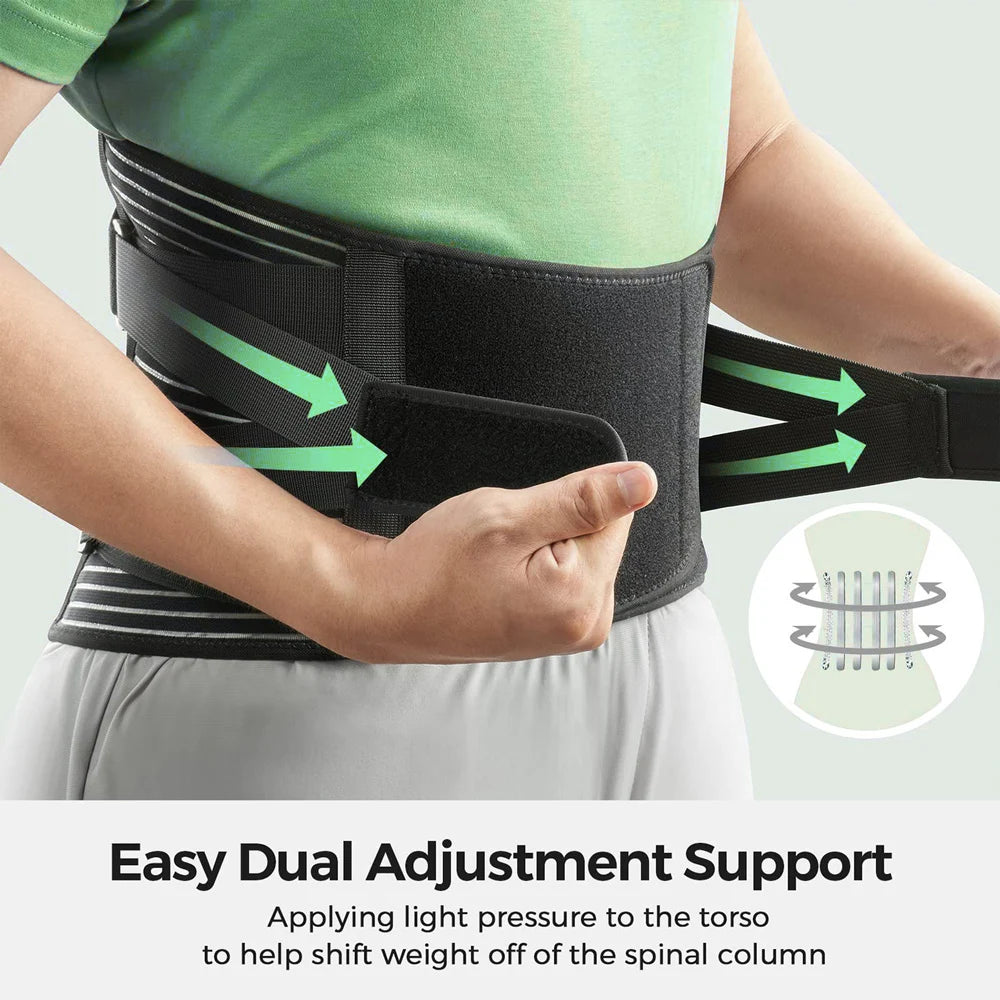 Back Support Brace for Lower Back Pain - Breathable Ergonomic Design Back Massage Instrument Tidesmit