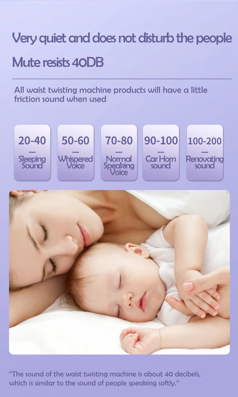 Waist Twisting Disc for Core Fitness – Non-Slip Purple Tidesmit Body Shaping Massage Equipment Tidesmit