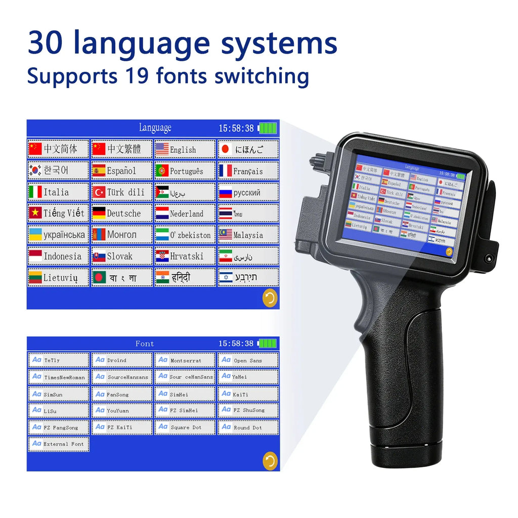 DCODE XTMINI 12.7mm Handheld Inkjet Printer Portable Printers Text QR Barcode Batch Number Logo Image Date Printing Machine