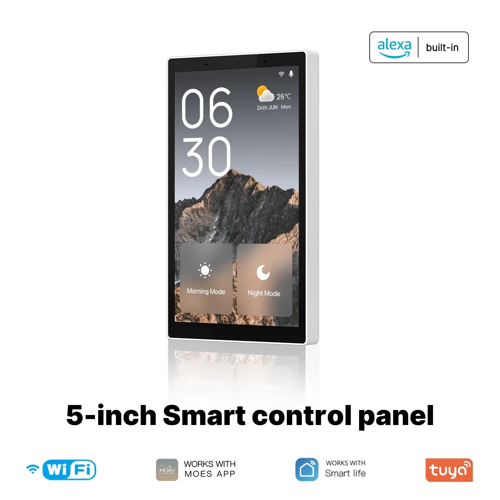 Smart Home Control Panel: 5-Inch WiFi & ZigBee Centralized Hub US 5-inch panel Tidesmit